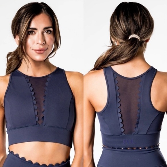 IVL Hydralux Scallop Illusion Sports Bra in Baritone Blue-Excellent Condition! 8 - Picture 1 of 8